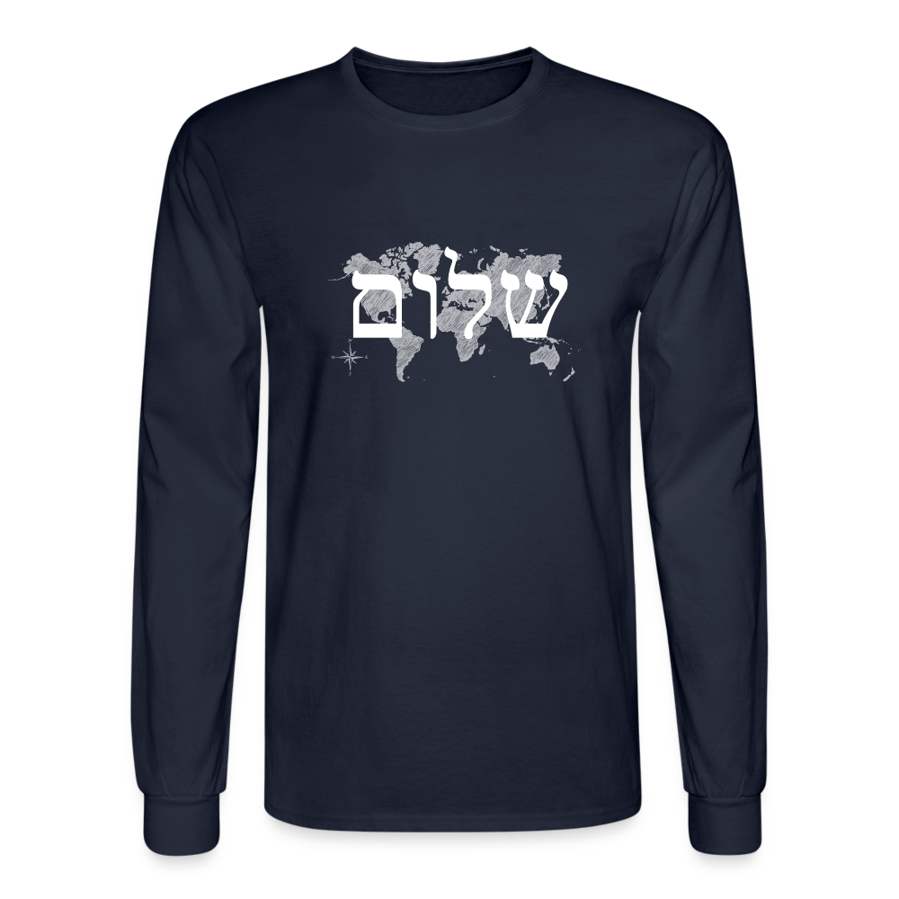 Peace on Earth - Men's Long Sleeve T-Shirt - navy