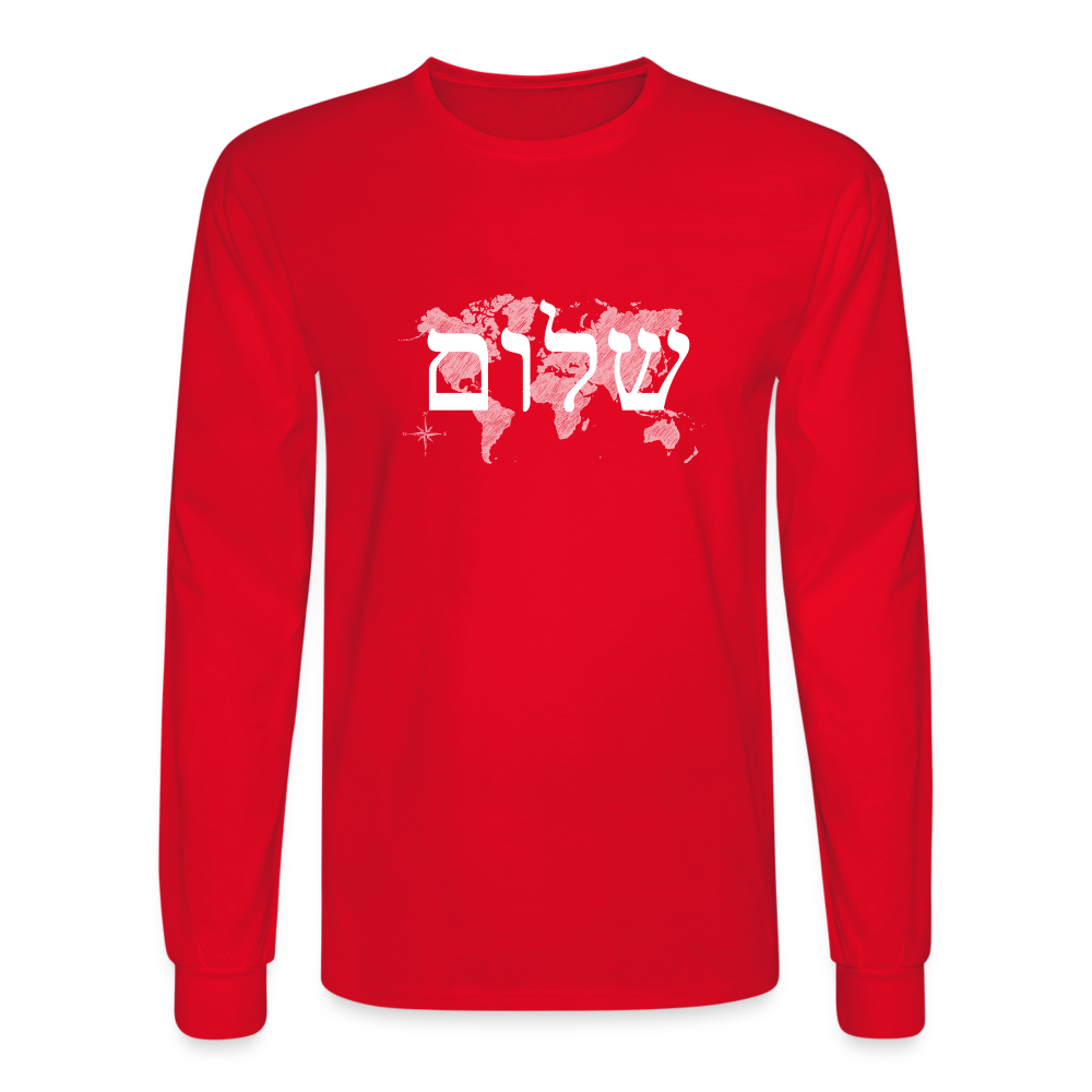 Peace on Earth - Men's Long Sleeve T-Shirt - red