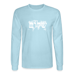 Peace on Earth - Men's Long Sleeve T-Shirt - powder blue