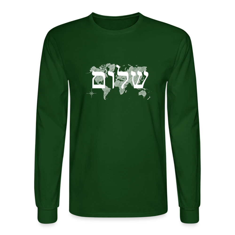 Peace on Earth - Men's Long Sleeve T-Shirt - forest green