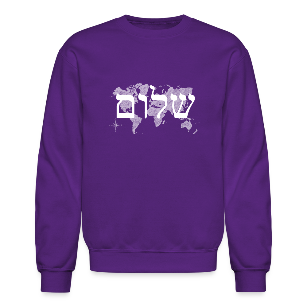 Peace on Earth - Unisex Crewneck Sweatshirt - purple