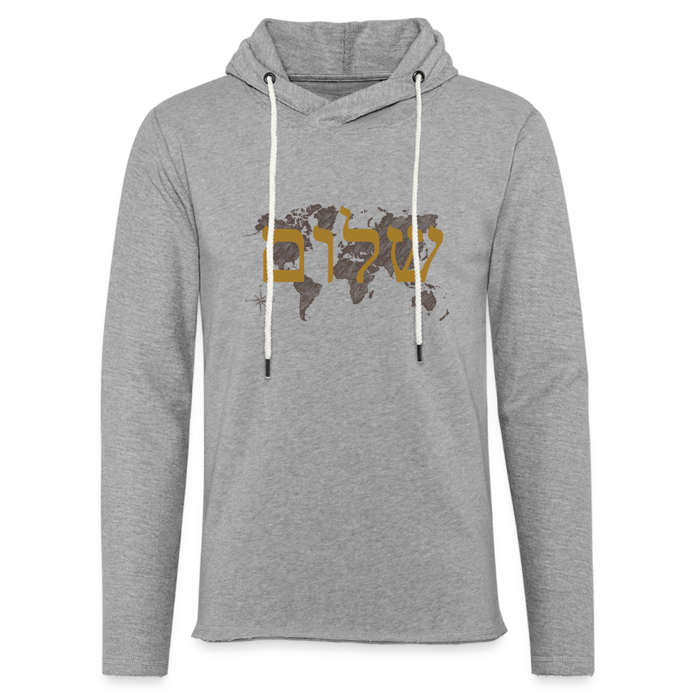 Peace on Earth - Unisex Lightweight Terry Hoodie - heather gray