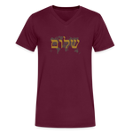 Peace on Earth - Men's V-Neck T-Shirt - maroon
