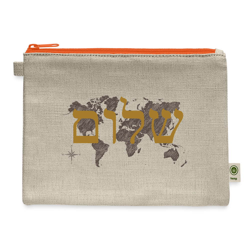 Peace on Earth - Carry All Pouch - natural/orange