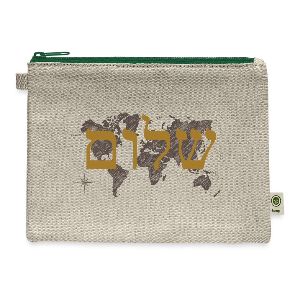 Peace on Earth - Carry All Pouch - natural/green