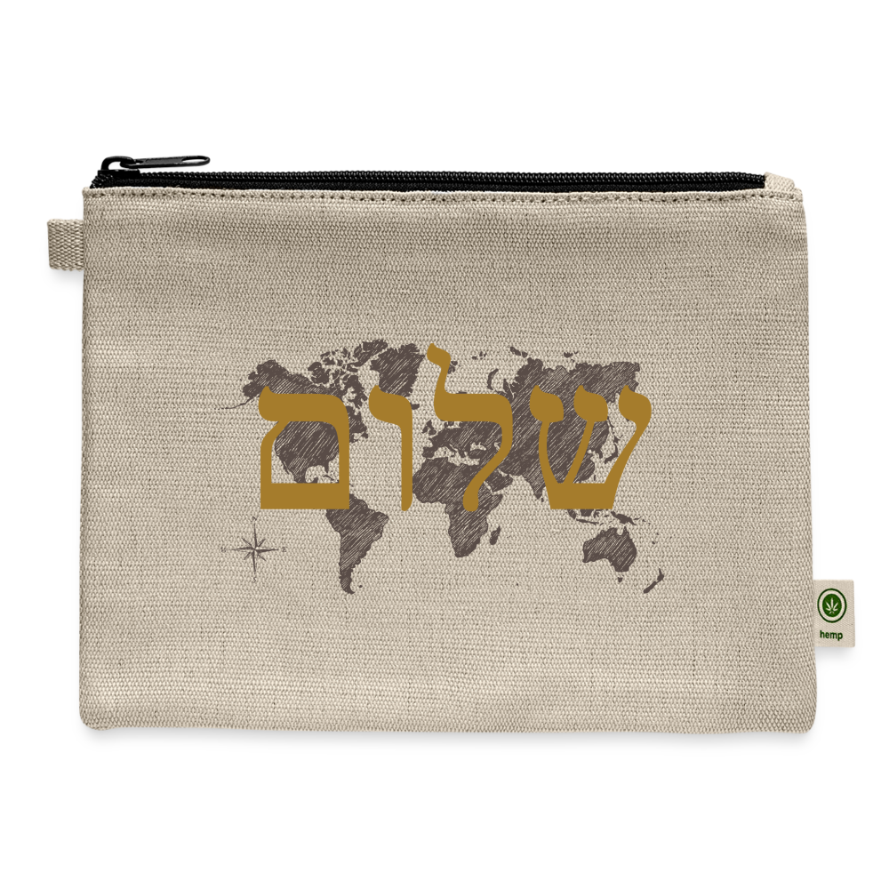 Peace on Earth - Carry All Pouch - natural