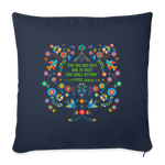 To Dust You Shall Return - Throw Pillow Cover - navy