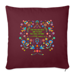 To Dust You Shall Return - Throw Pillow Cover - burgundy