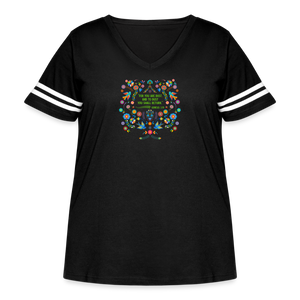 To Dust You Shall Return - Women's Curvy Vintage Sport T-Shirt - black/white