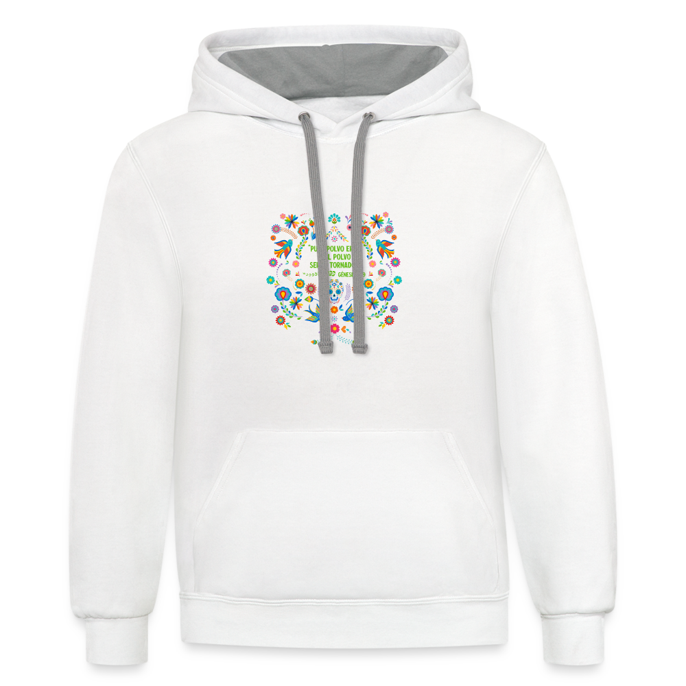 Al Polvo Serás Tornado - Contrast Hoodie - white/gray