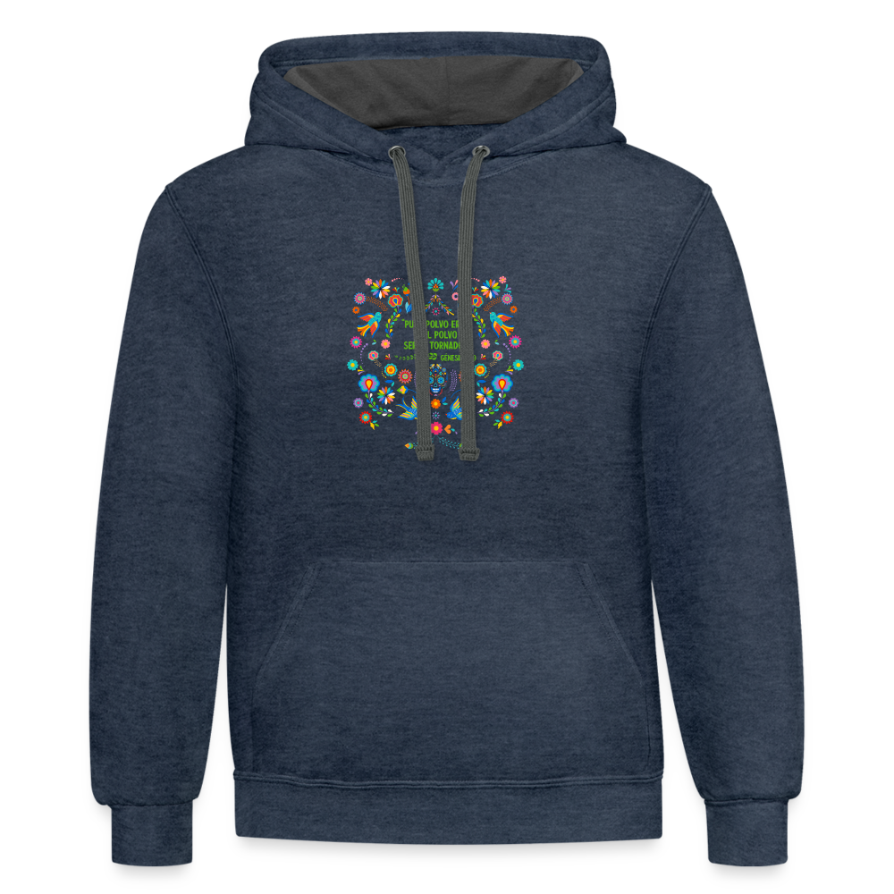 Al Polvo Serás Tornado - Contrast Hoodie - indigo heather/asphalt