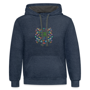 Al Polvo Serás Tornado - Contrast Hoodie - indigo heather/asphalt