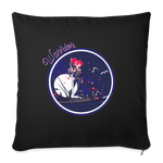 Warrior (Female) - Throw Pillow Cover - black