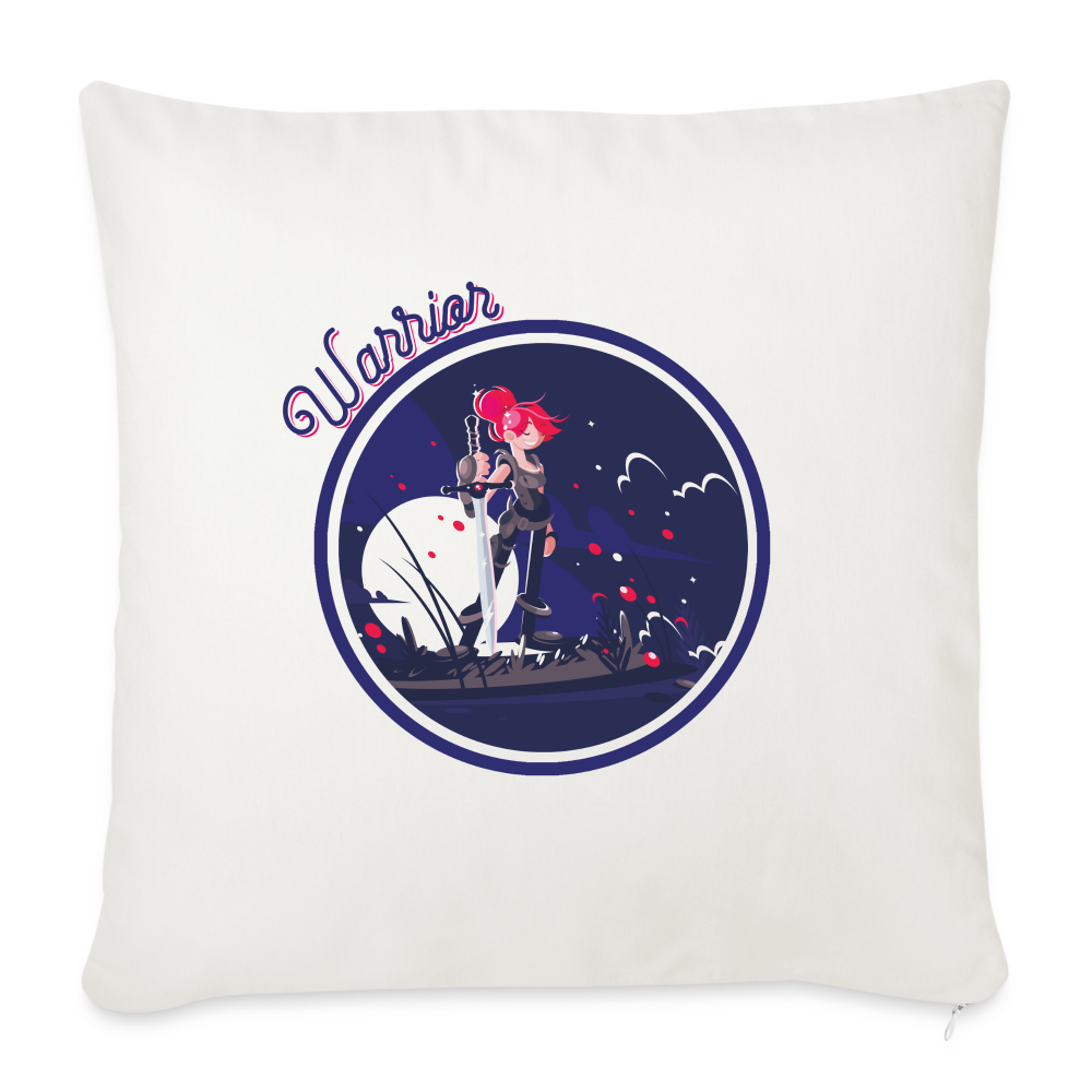 Warrior (Female) - Throw Pillow Cover - natural white