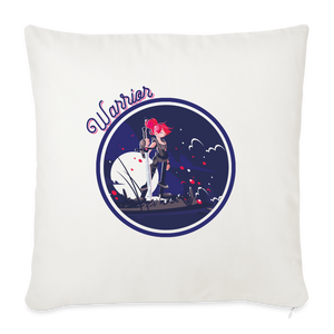 Warrior (Female) - Throw Pillow Cover - natural white