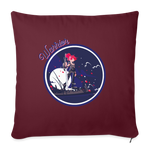 Warrior (Female) - Throw Pillow Cover - burgundy