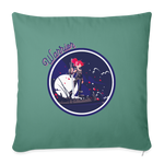 Warrior (Female) - Throw Pillow Cover - cypress green