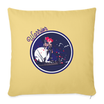 Warrior (Female) - Throw Pillow Cover - washed yellow