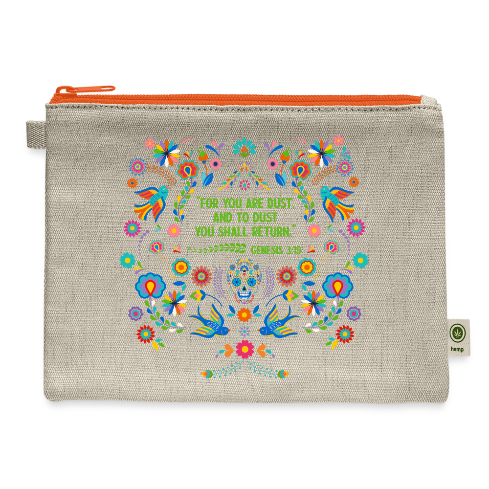 To Dust You Shall Return - Carry All Pouch - natural/orange