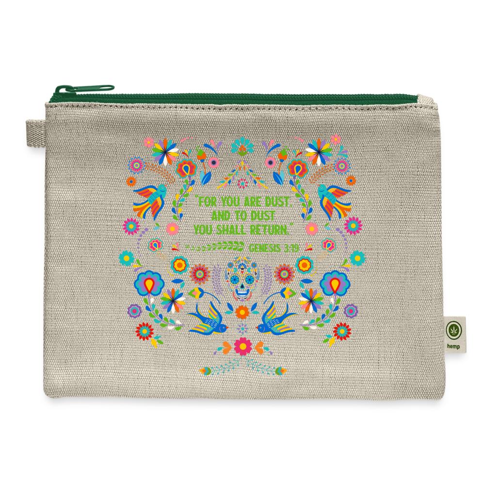 To Dust You Shall Return - Carry All Pouch - natural/green