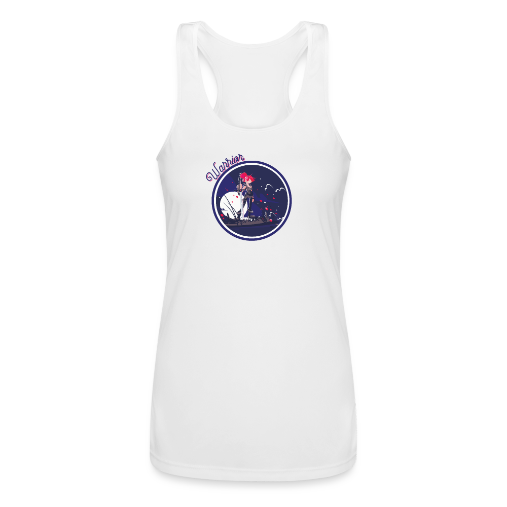 Warrior (Female) - Women’s Performance Racerback Tank Top - white