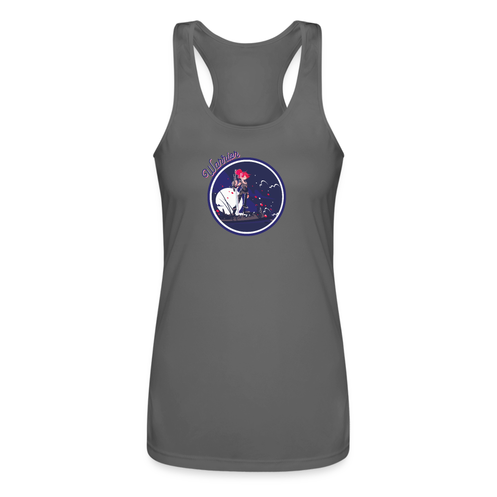 Warrior (Female) - Women’s Performance Racerback Tank Top - charcoal