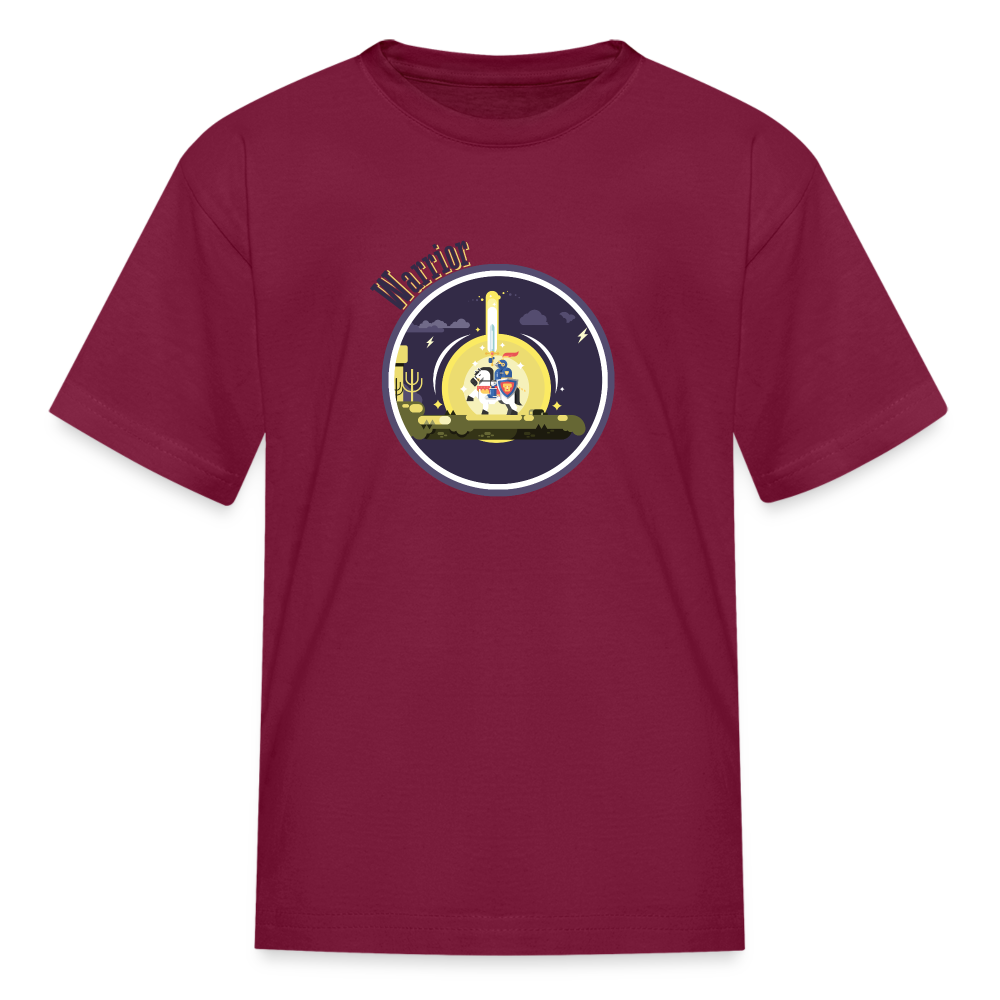 Warrior (Male) - Kids' T-Shirt - burgundy