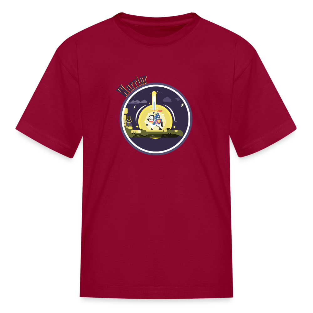 Warrior (Male) - Kids' T-Shirt - dark red