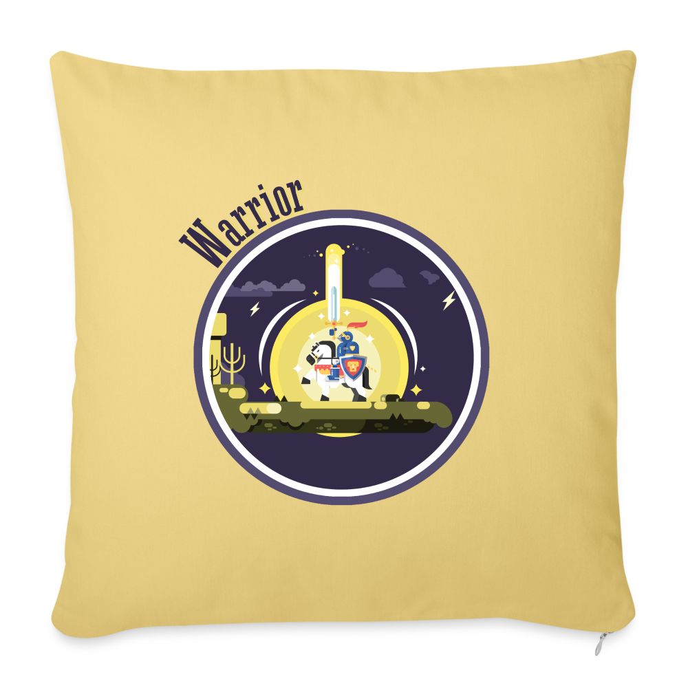 Warrior (Male) - Throw Pillow Cover - washed yellow