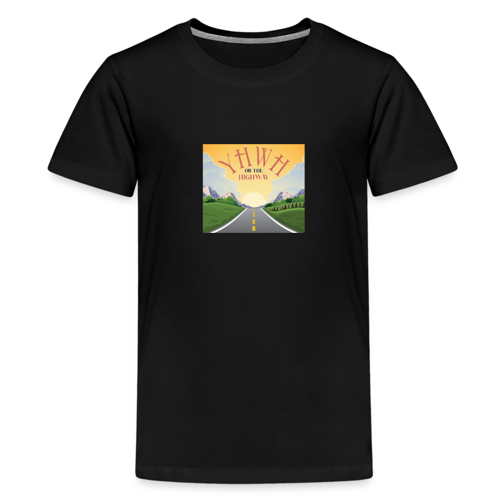 YHWH or the Highway - Kids' Premium T-Shirt - black