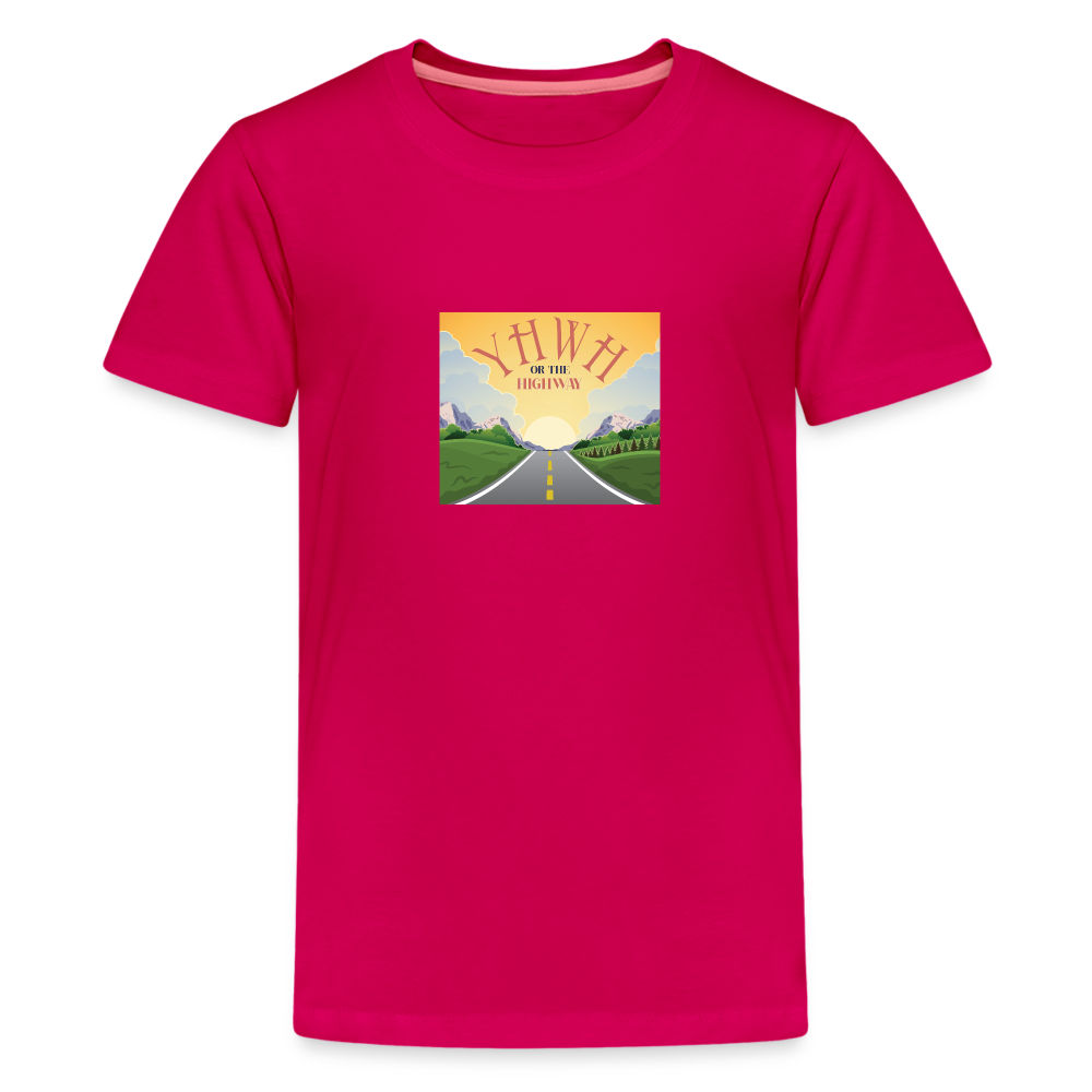 YHWH or the Highway - Kids' Premium T-Shirt - dark pink