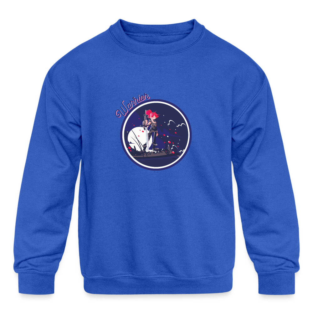 Warrior (Female) - Kids' Crewneck Sweatshirt - royal blue