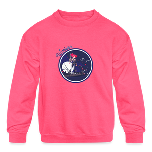 Warrior (Female) - Kids' Crewneck Sweatshirt - neon pink