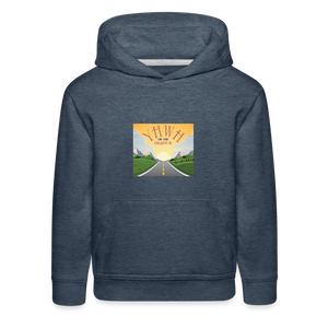 YHWH or the Highway - Kids‘ Premium Hoodie - heather denim