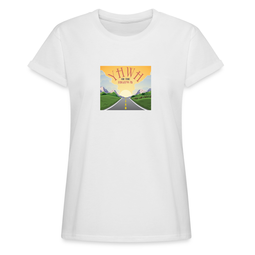 YHWH or the Highway - Women's Relaxed Fit T-Shirt - white