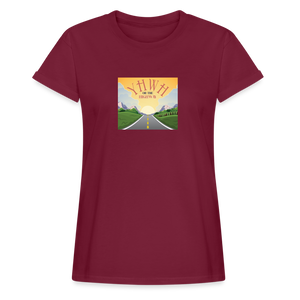 YHWH or the Highway - Women's Relaxed Fit T-Shirt - burgundy