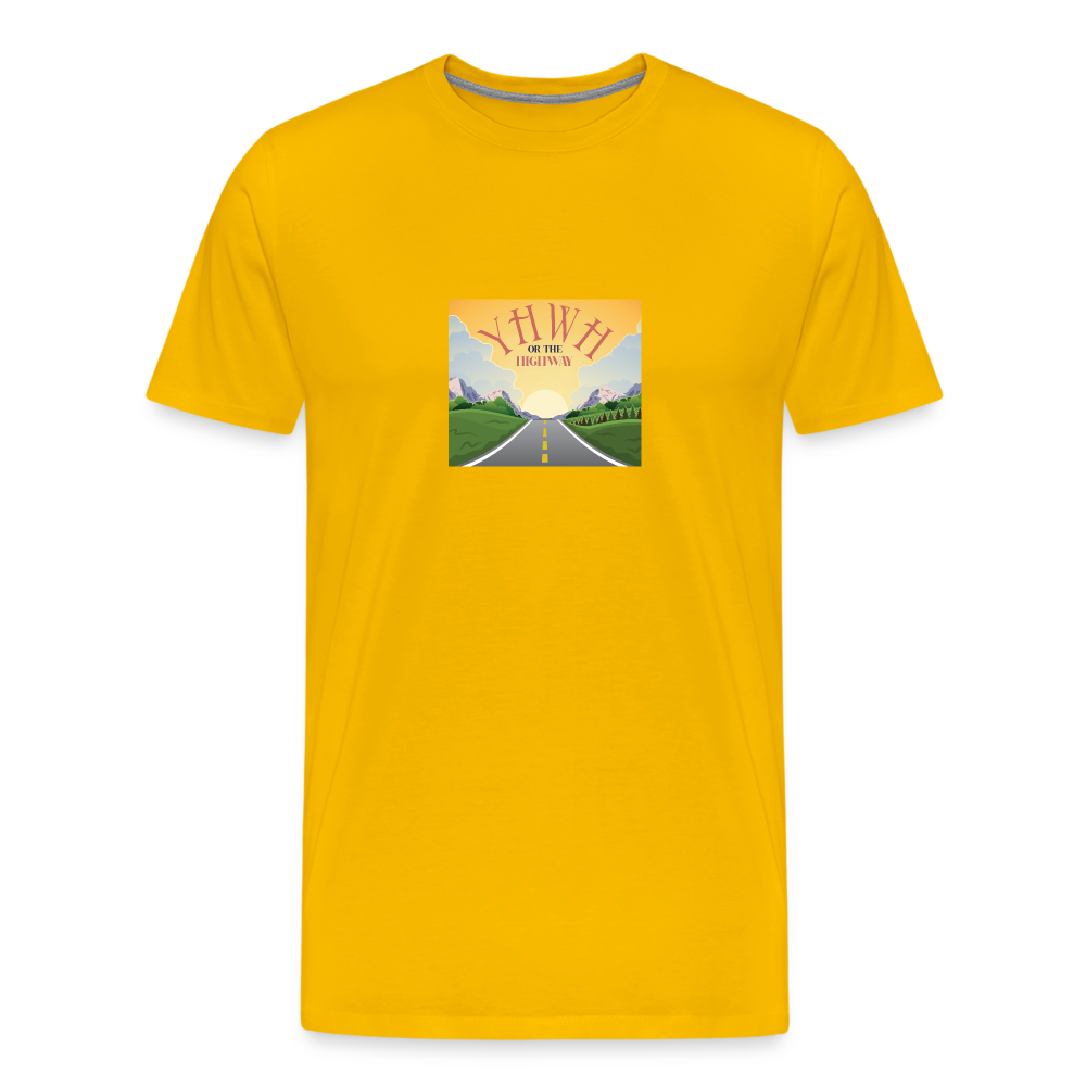 YHWH or the Highway - Unisex Premium T-Shirt - sun yellow