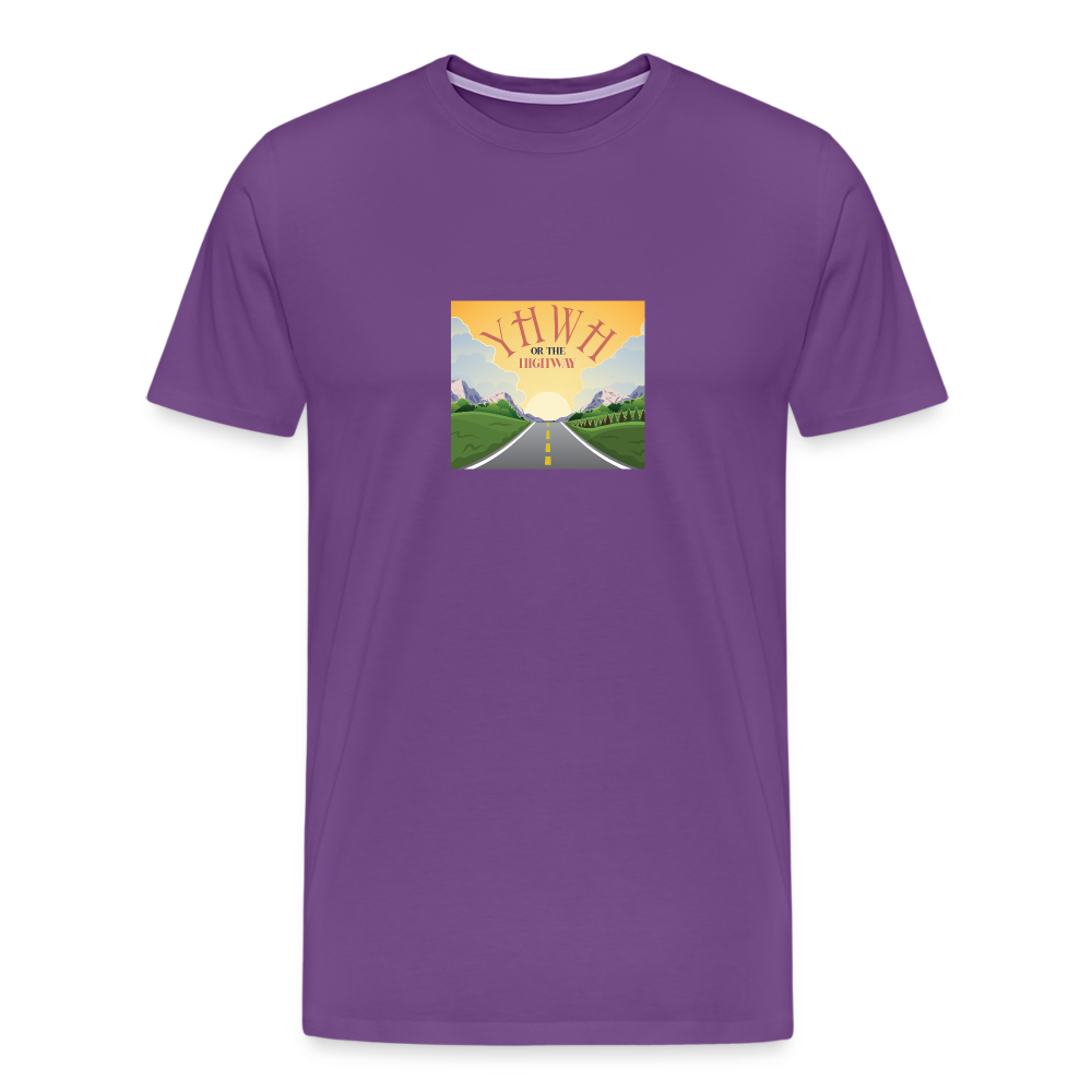 YHWH or the Highway - Unisex Premium T-Shirt - purple