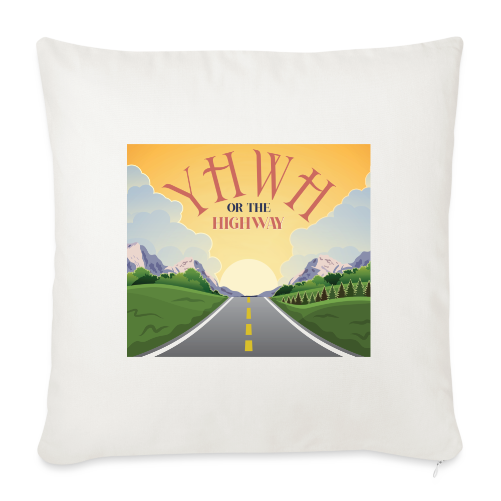 YHWH or the Highway - Throw Pillow Cover - natural white