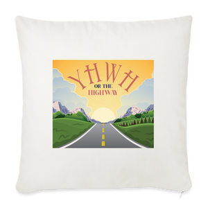 YHWH or the Highway - Throw Pillow Cover - natural white