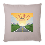 YHWH or the Highway - Throw Pillow Cover - light taupe