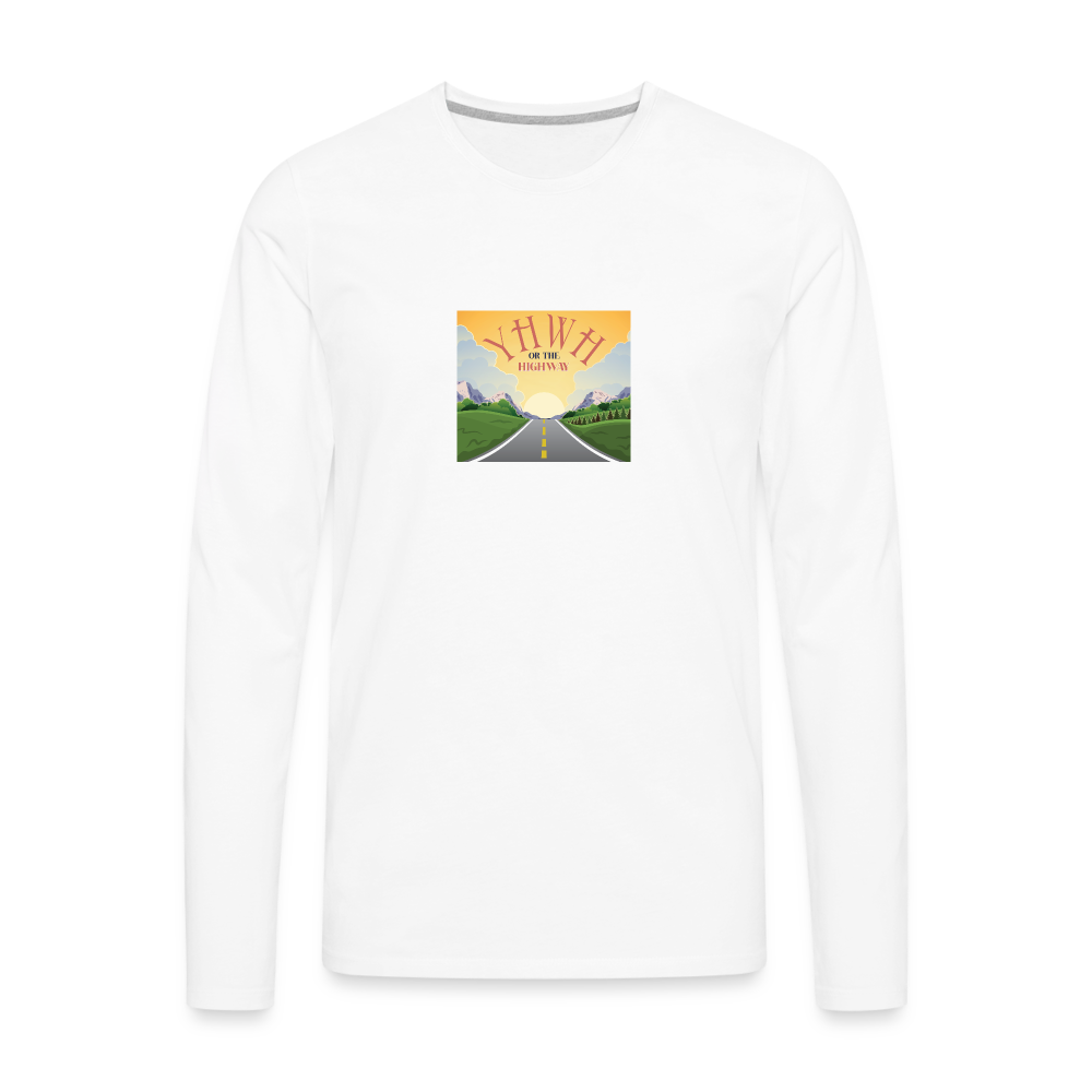 YHWH or the Highway - Men's Premium Long Sleeve T-Shirt - white