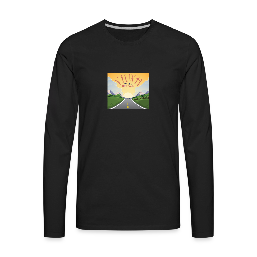 YHWH or the Highway - Men's Premium Long Sleeve T-Shirt - black