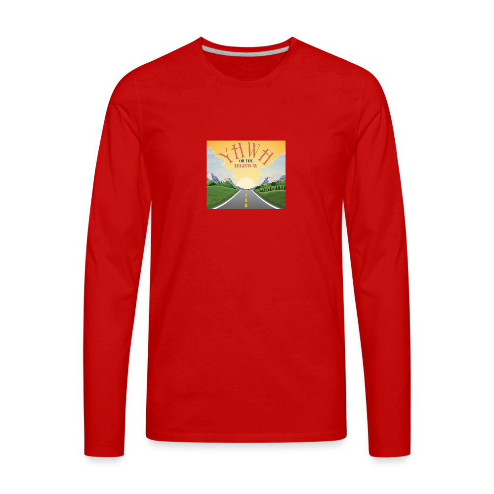 YHWH or the Highway - Men's Premium Long Sleeve T-Shirt - red