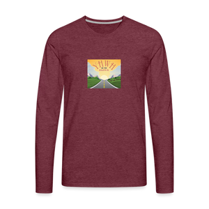 YHWH or the Highway - Men's Premium Long Sleeve T-Shirt - heather burgundy