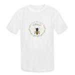 Bee Salt & Light - Kids' Moisture Wicking Performance T-Shirt - white