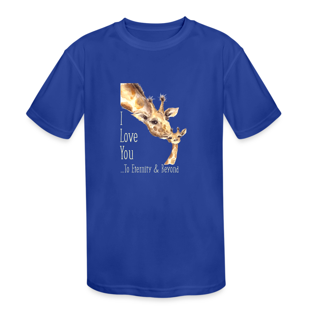 Eternity & Beyond - Kids' Moisture Wicking Performance T-Shirt - royal blue