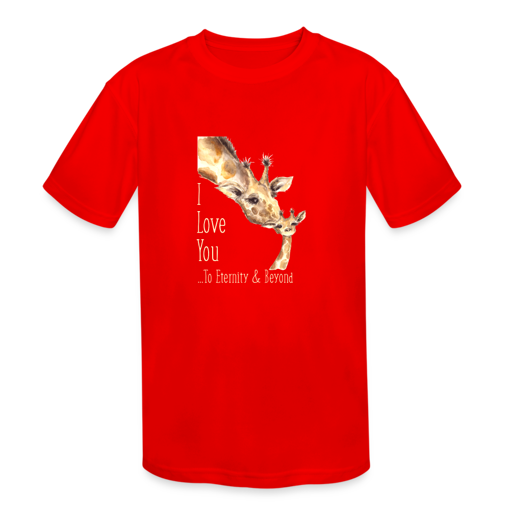 Eternity & Beyond - Kids' Moisture Wicking Performance T-Shirt - red