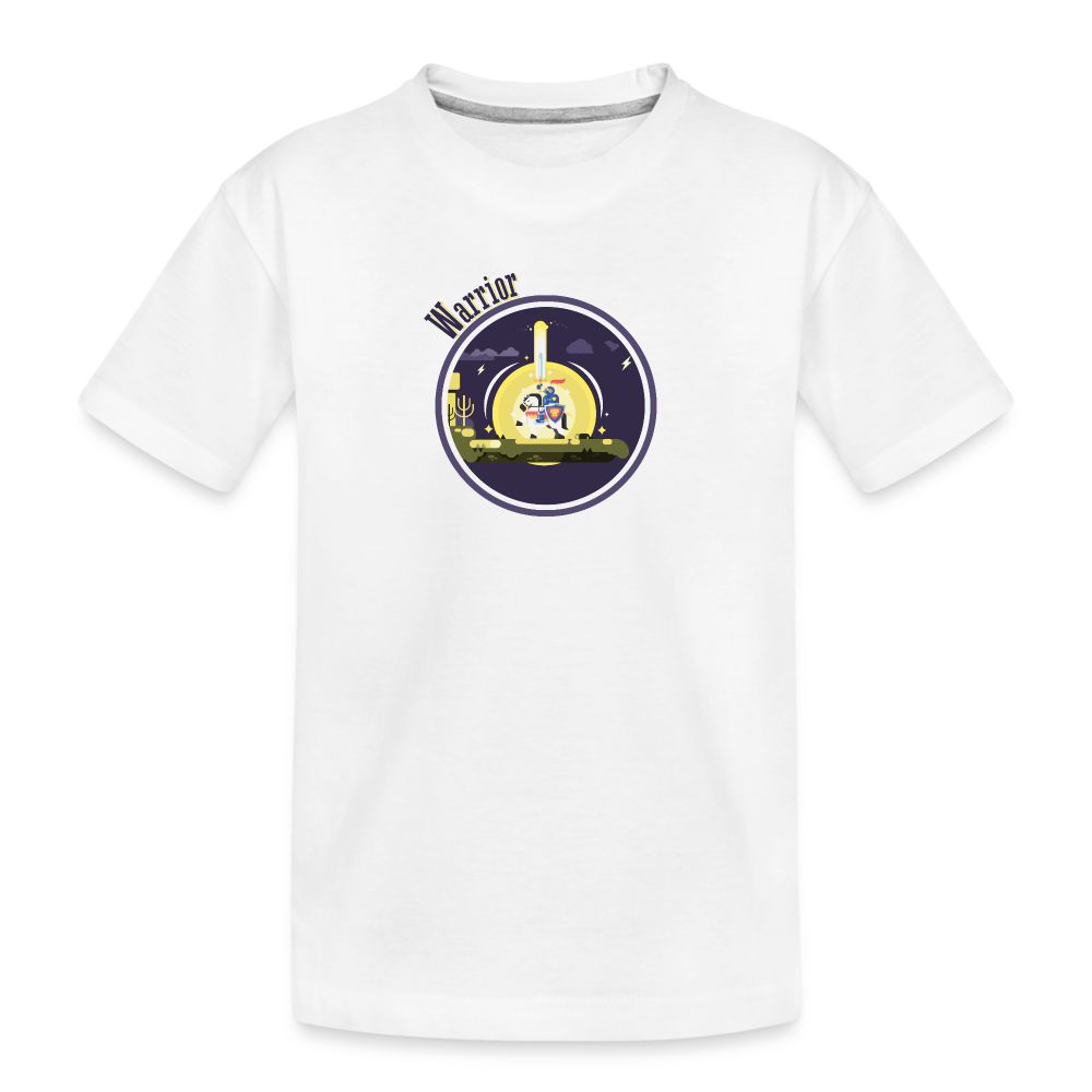 Warrior (Male) - Toddler Premium Organic T-Shirt - white
