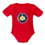 Warrior (Male) - Organic Short Sleeve Baby Bodysuit - red